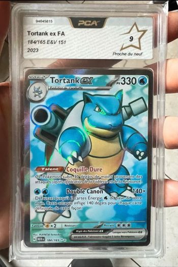 Carte Pokémon 151: Tortank EX FA 184/165 PCA 9