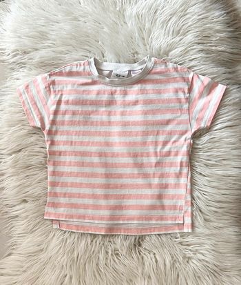 Fille 👧🏻 Tshirt zara rose saumon 12/18 mois