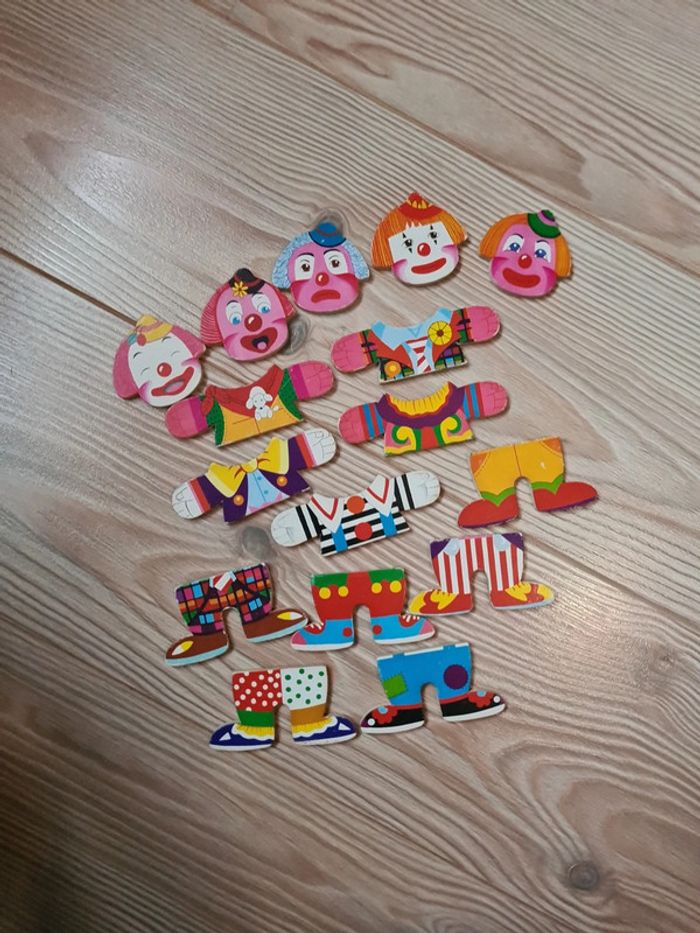 Puzzle en bois Les Clows - photo numéro 2