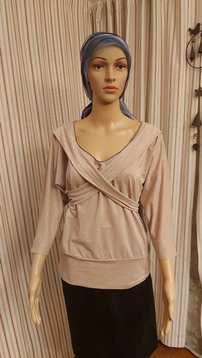 Blouse Avalanche Rose pailleté t 36/38 - photo numéro 4