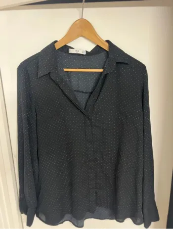 Chemisier à pois parisien chic - mango -- taille m - neuf