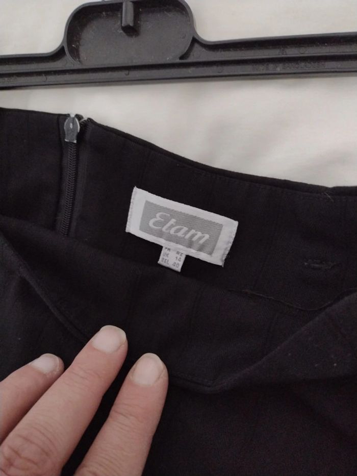 Jupe tailleur droite fendue noir - photo numéro 3