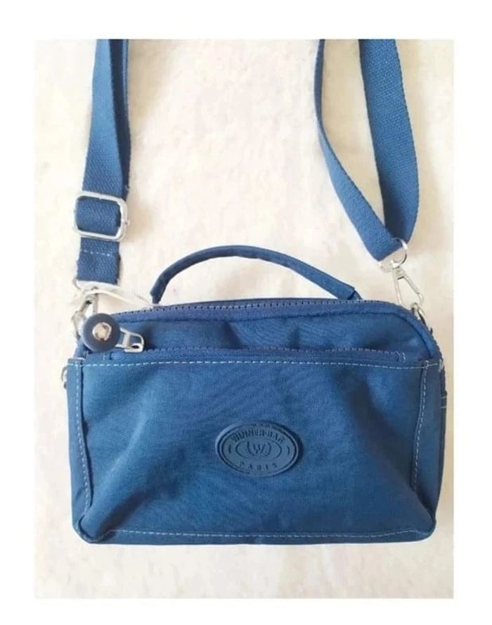 Petit sac à main sacoche en toile marine sacoche multipoches - photo numéro 3