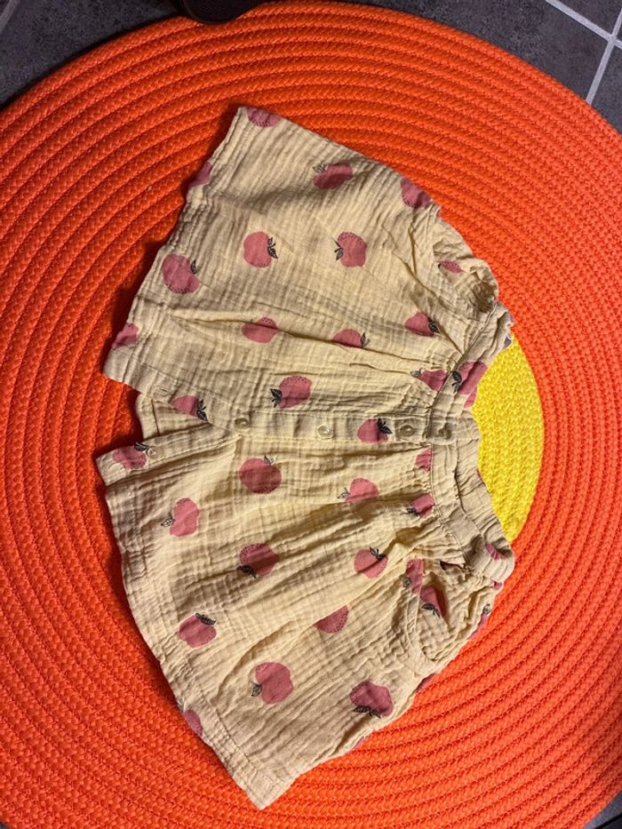 Jupe en gaze de coton kiabi 5 ans très bon état jaune taille ajustable