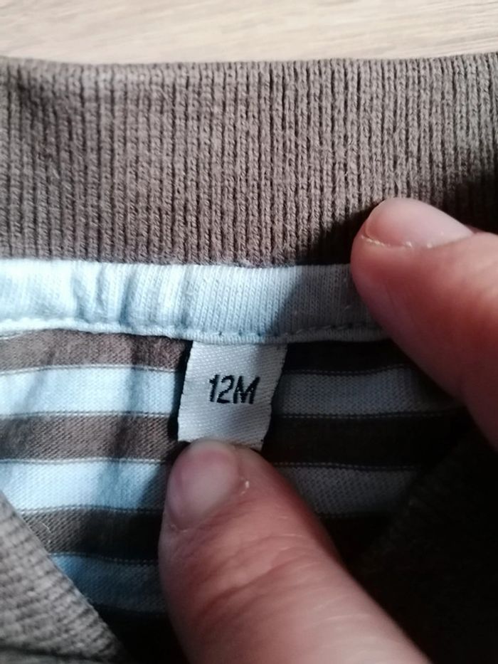 T-shirts polo longue manche 12mois - photo numéro 3