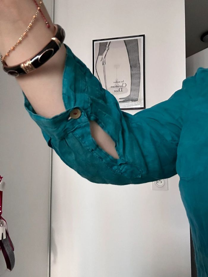Chemise Bellerose bleu turquoise – Taille 3 (S) | Ultra légère | Couleur vibrante - photo numéro 4