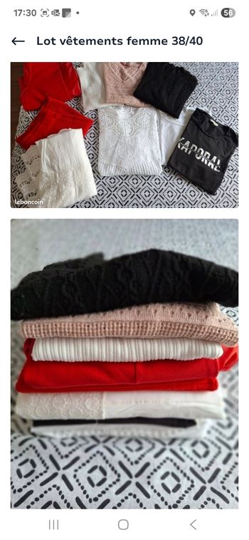 Lot vêtements femme taille 38