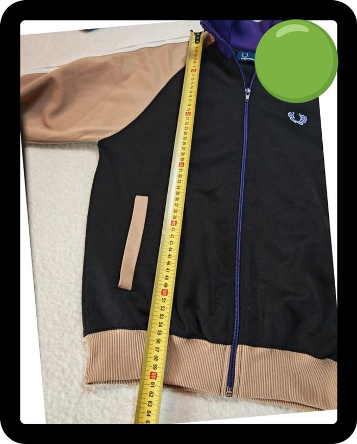 Veste de Survêtement Fred Perry Iconique - Noir / Beige / Violet - Taille XS - État Impeccable ! - photo numéro 6