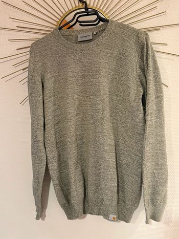 Pull fin carhartt vert blanc chiné