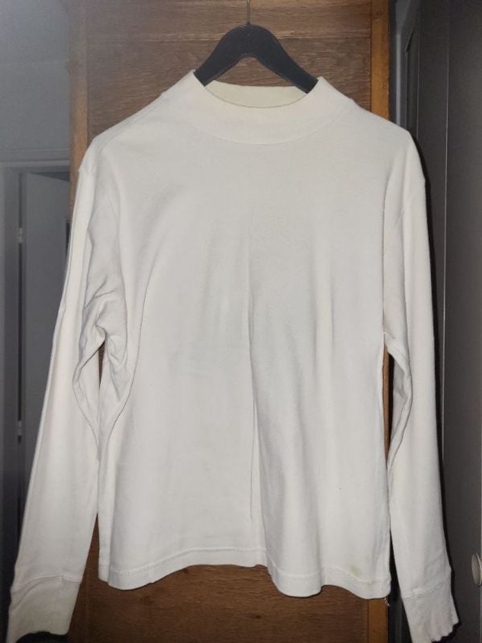 tee shirt manches longues, blanc, t 42