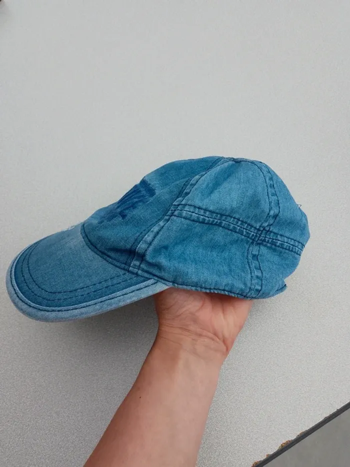 Casquette en jean taille 54cm - photo numéro 3