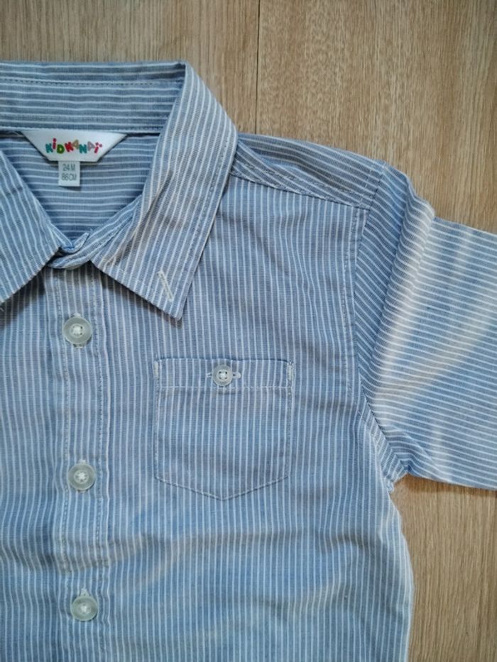 Chemise manches longues rayée et jean 2 ans - photo numéro 5