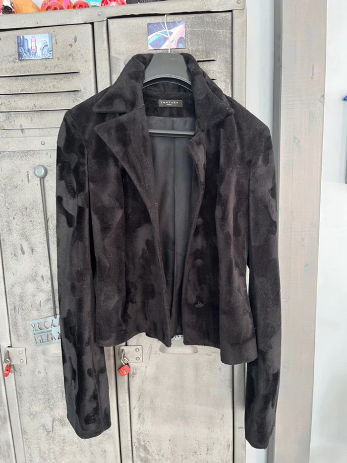 Veste style velours non côtelé