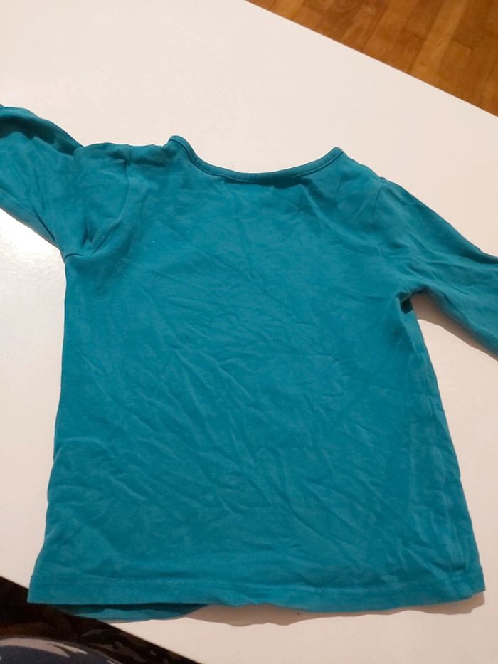 🦋 T-shirt turquoise 3ans - photo numéro 6