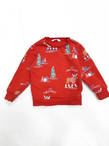 Pull rouge de Noël M&S 2/3 ans