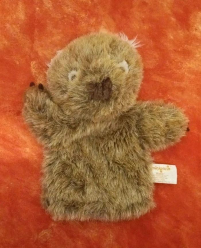 Marionnette Minkplush de Willy le wombat marmotte, castor..