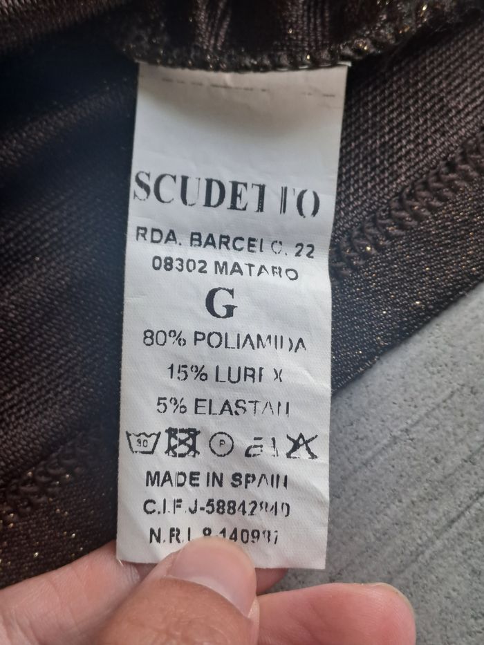 Blouse marron pailleté doré Scudetto - photo numéro 6