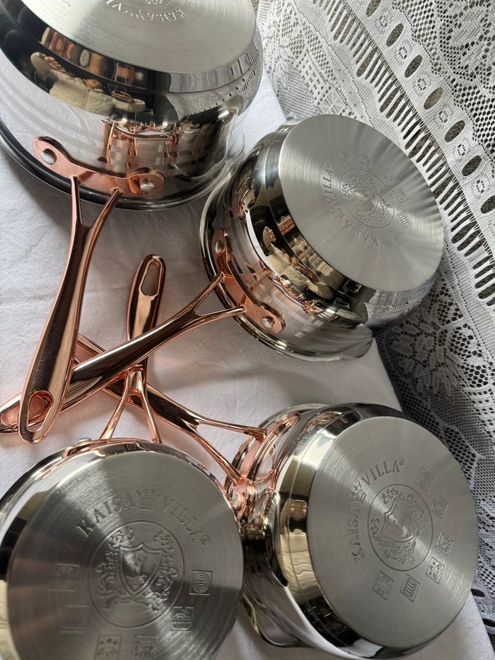 4 casseroles neuves inox