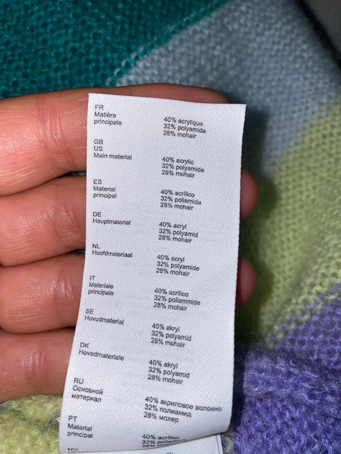Pull Maje Ample Multicolore Taille 40 Et + - photo numéro 9