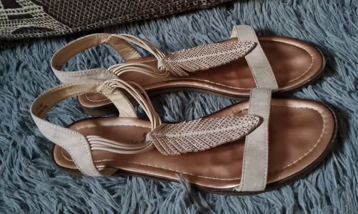 Sandales beige avec strass 40 - photo numéro 4