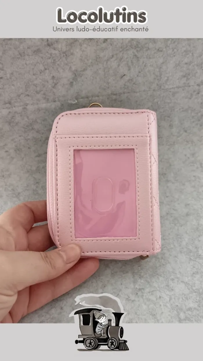 🚂 Porte-monnaie Polly Pocket rose avec porte-clé irisé - photo numéro 6