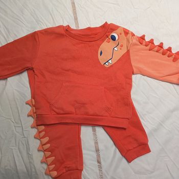 jogging orange de Primark 9/12 mois réf 498 A1
