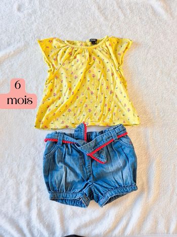 Ensemble short / t shirt 6 mois