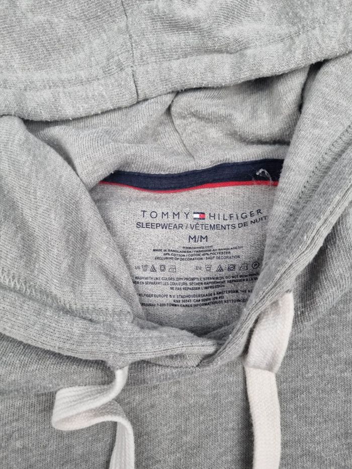 Sweat à capuche Tommy Hilfiger gris – Taille M Femme (mesures en photos) - photo numéro 5