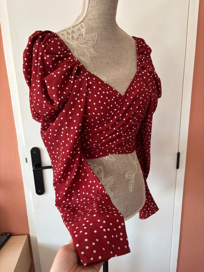Blouse bohème à pois - photo numéro 4