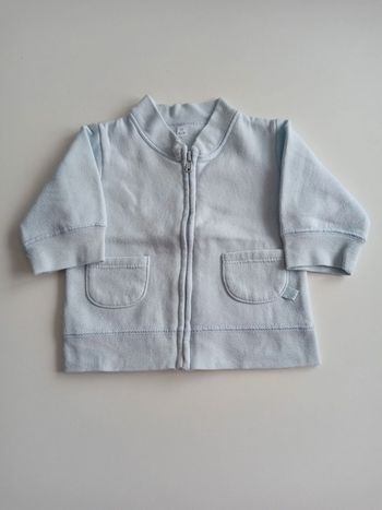 Gilet bleu ciel T 3 mois