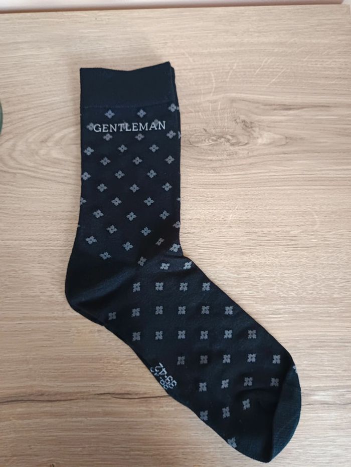 Chaussettes noires 39/42 gentleman - photo numéro 2