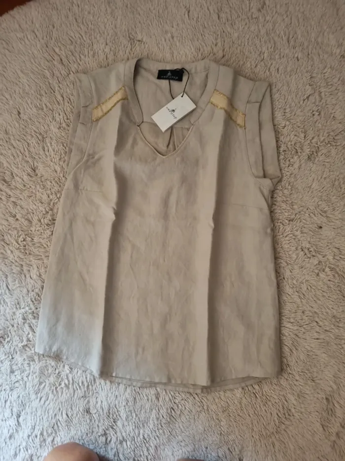 Tee-shirt beige ikks / one step - photo numéro 2