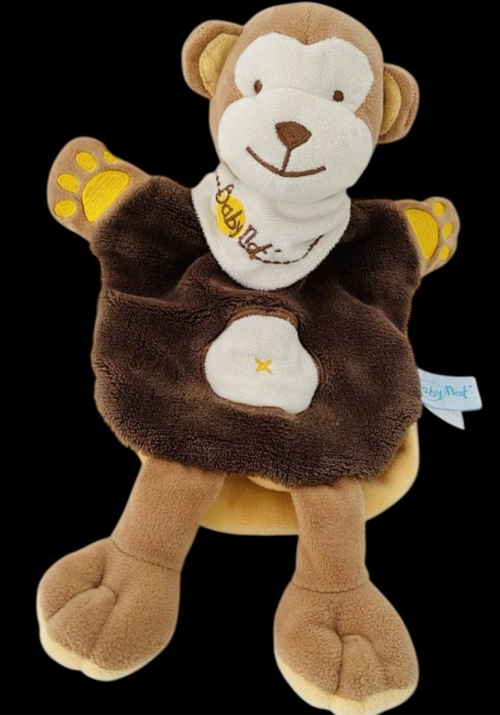 ❤️B5254 Doudou marionnette Singe Savane Babynat BABY NAT Marron
