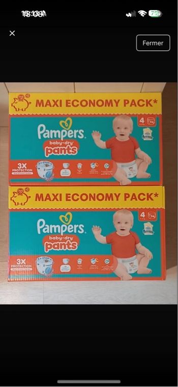 Pampers baby dry pants taille 4(9-14) kg