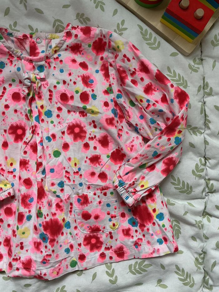 blouse manches longues multicolore u tout petits 6 mois - photo numéro 4