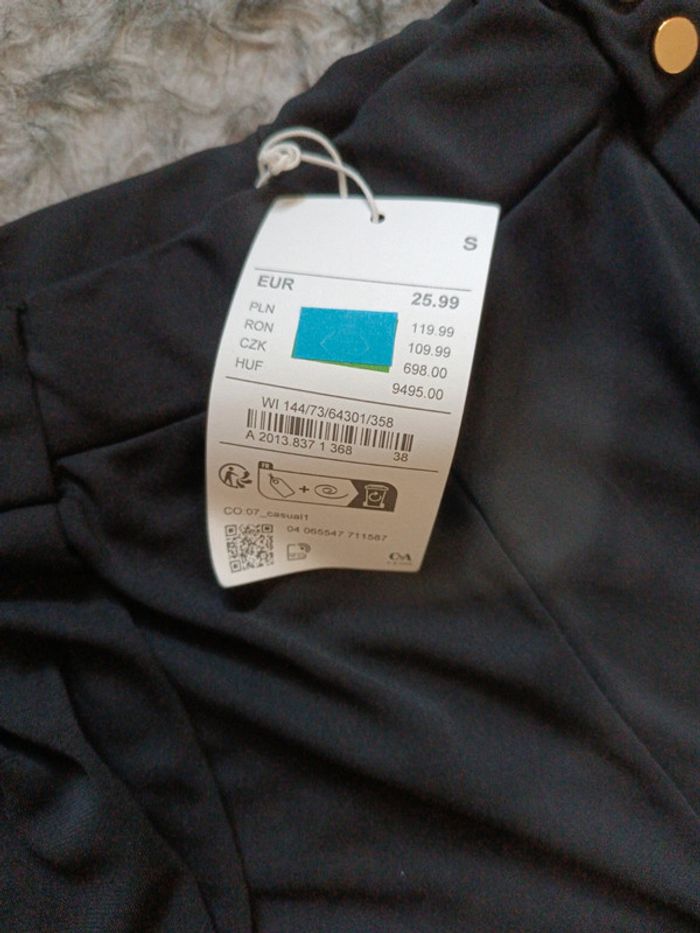 Pantalon noir chic et ample c&a neuf avec étiquette - photo numéro 3