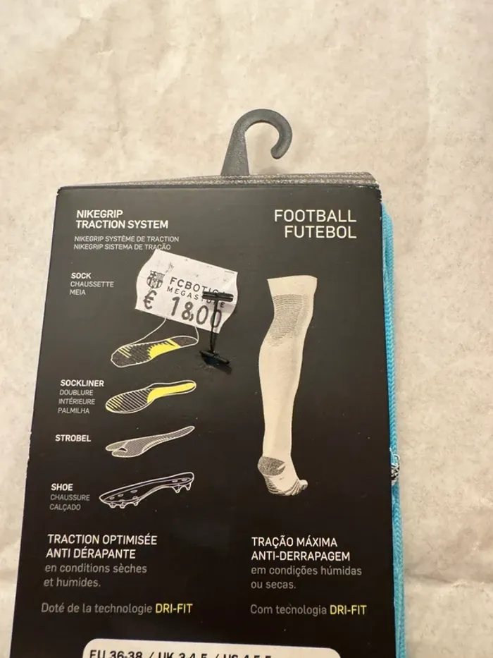 Chaussettes de foot Nike Grip FC Barcelone taille 36/38 authentique neuf - photo numéro 7