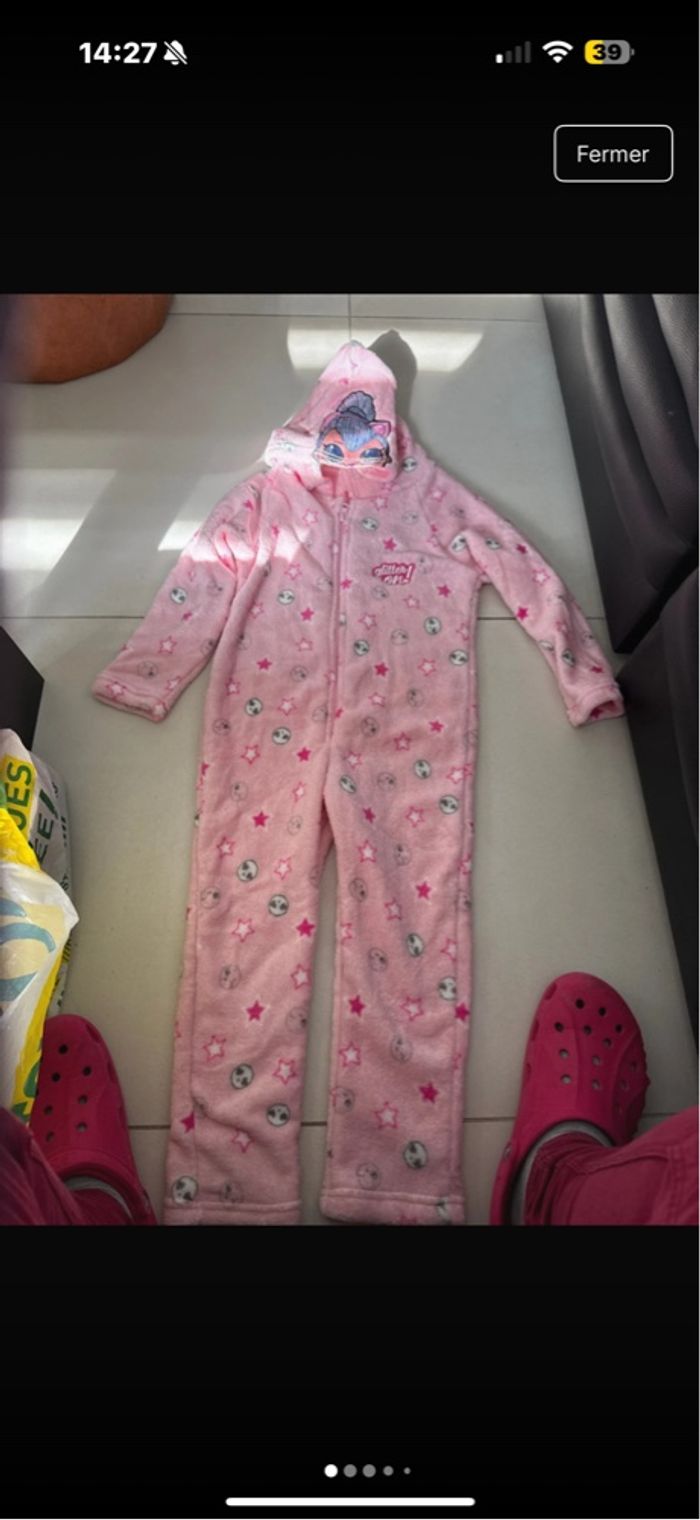Combinaison Hiver peignoir sur pyjama LOL surprise 6 ans fille - photo numéro 3