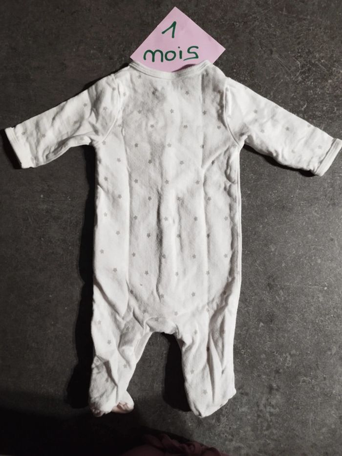 Pyjama léger blanc mini princesse 1 mois - photo numéro 4