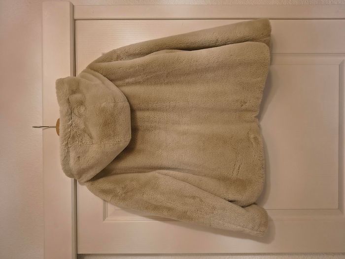 Veste à capuche Zara fausse fourrure Léger Beige Crème Taille xs - photo numéro 5