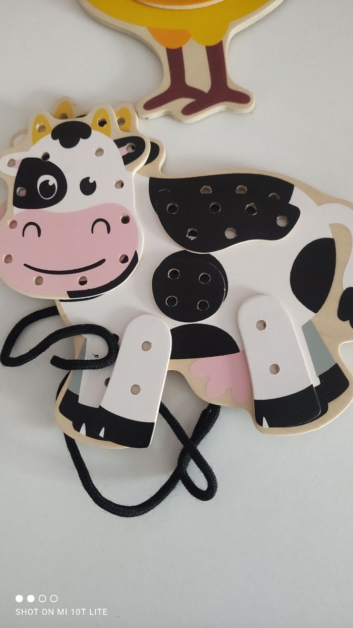 Laçage 4 formes animaux de la ferme - photo numéro 2