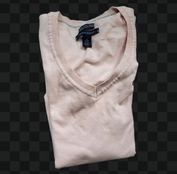 Pull Tommy Hilfiger femme – Col V – Taille XS – Rose saumon