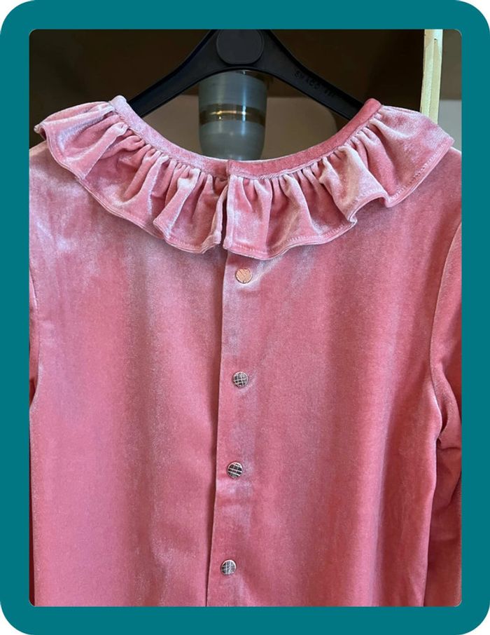 Blouse velours col froncé 10 ans - Carrément Beau - photo numéro 4