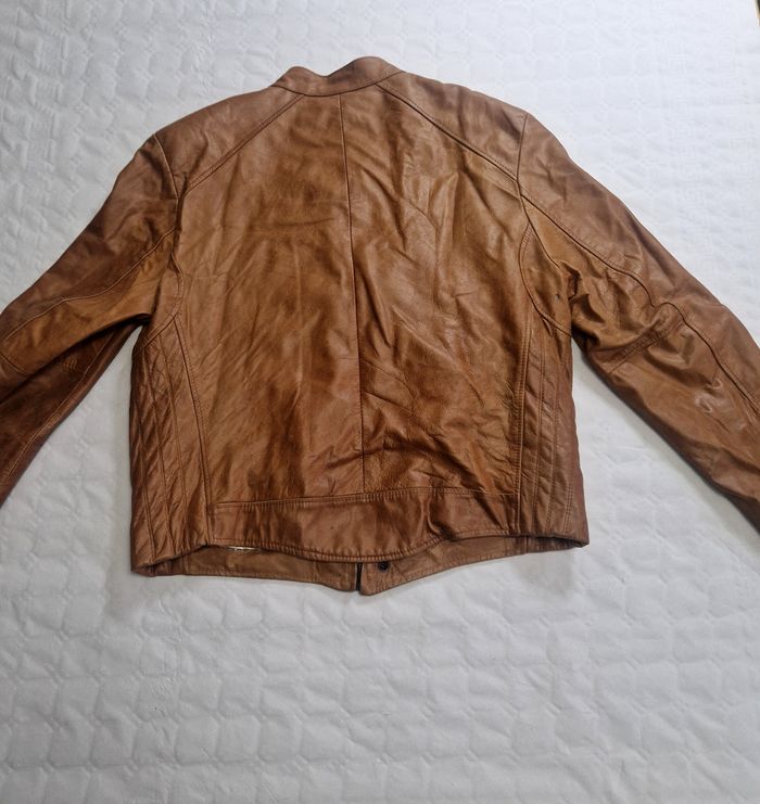 Blouson cuir Bikers , marron , homme , taille L - photo numéro 6
