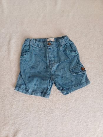 Short bleu 9 mois