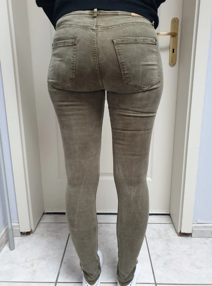 Jeans skinny zara trafaluc kaki - photo numéro 2