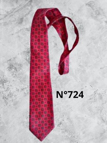 N°724 Cravate rouge/multicolore. ID International.