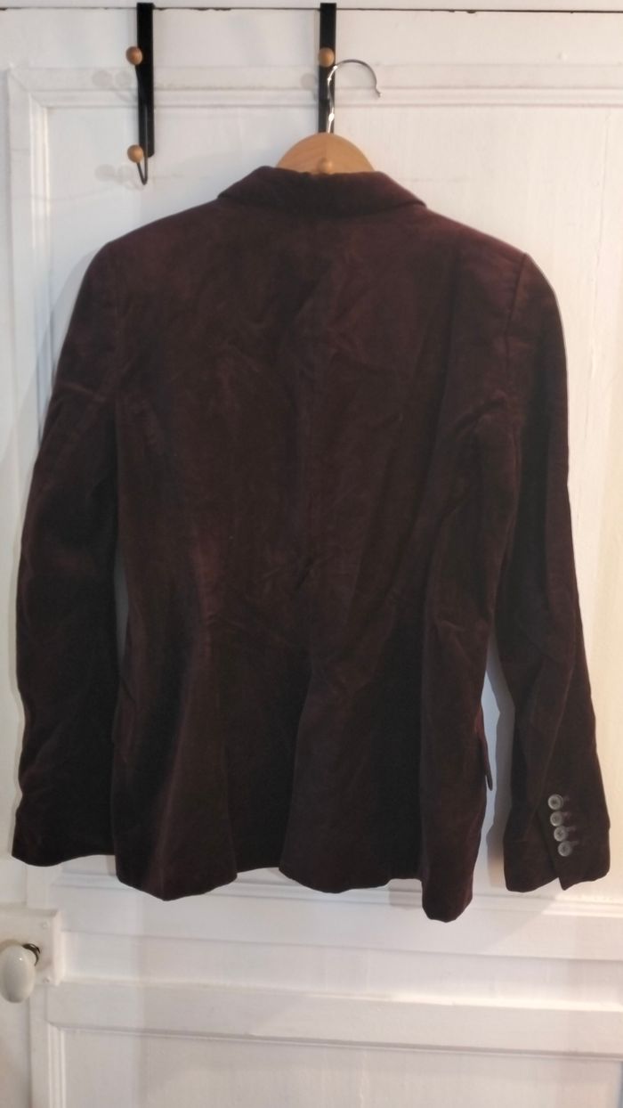 Veste en velours bordeaux Zara - photo numéro 2