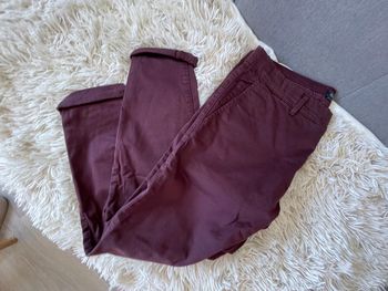 Chino court pantacourt pantalon bonobo taille 38 neuf homme prune