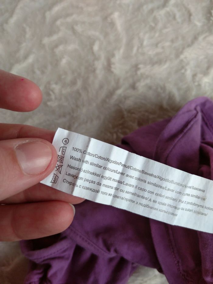 Lot de 2 tee shirt manches longues Fille 9 mois Fleurs Chat Cute Little kitty In Extenso 100% coton - photo numéro 9